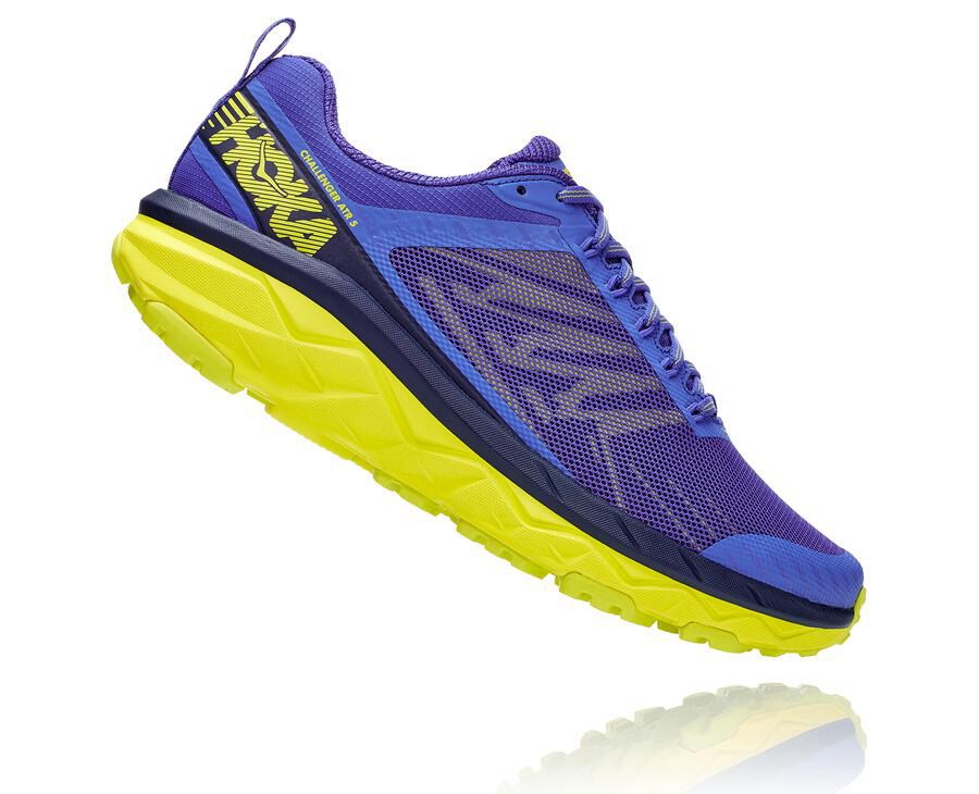 Hoka One One Trailove Tenisky Panske Modre/Zelene - Challenger ATR 5 - 48976-EGDI